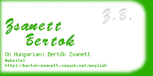 zsanett bertok business card