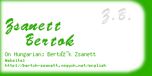 zsanett bertok business card